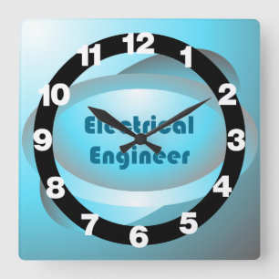 Reloj Cuadrado Ingeniero Eléctrico