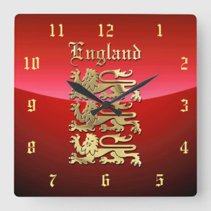 Reloj Cuadrado Inglaterra - los brazos reales
