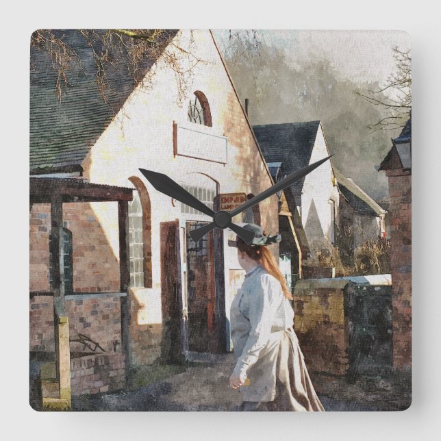 RELOJ CUADRADO INGLATERRA VICTORIANA (Anverso)