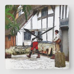 RELOJ CUADRADO INGLATERRA VIEJA