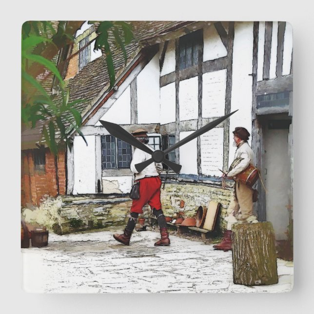 RELOJ CUADRADO INGLATERRA VIEJA (Anverso)