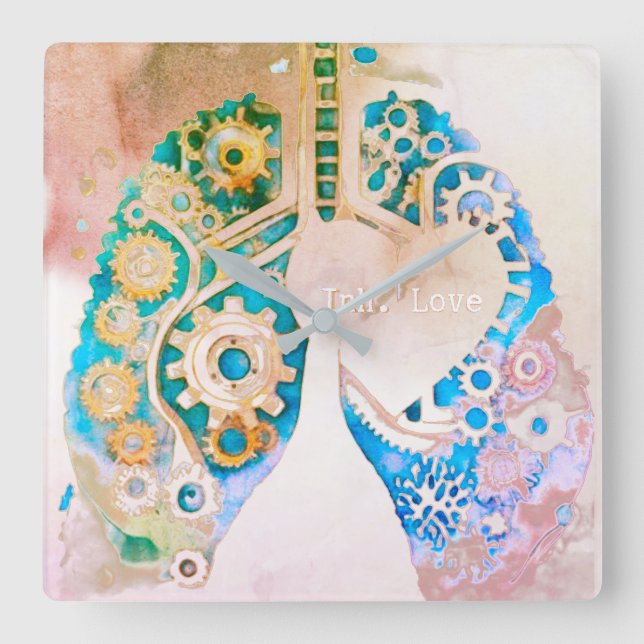 Reloj Cuadrado Inh. Love 5  (Anverso)