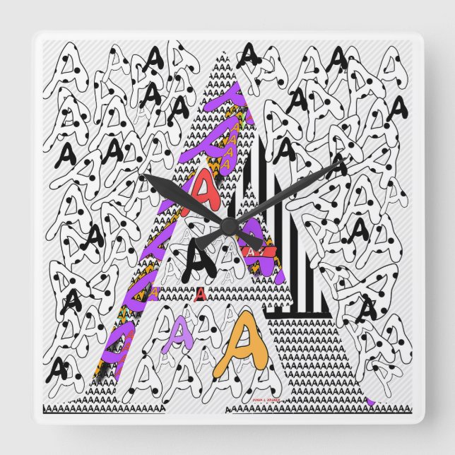 Reloj Cuadrado Inicial A (Anverso)