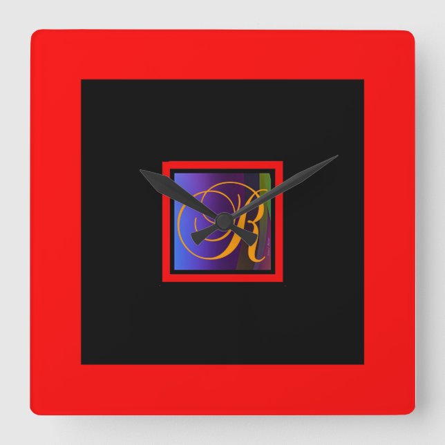 RELOJ CUADRADO INICIAL R MONOGRAM (Anverso)