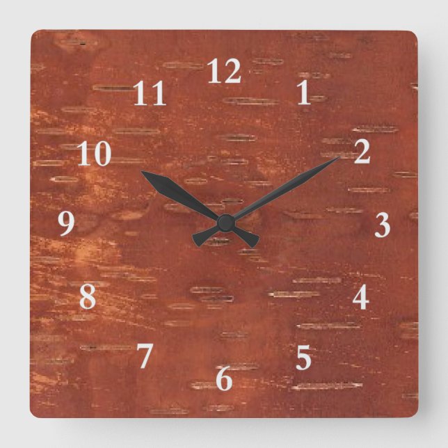 Reloj Cuadrado Inner Birch Bark (Anverso)