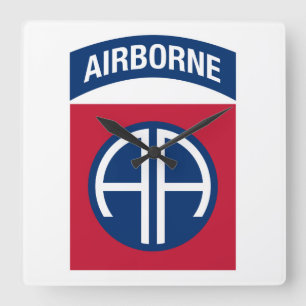 Reloj Cuadrado Insignia de la 82ª División Aerotransportada Veter
