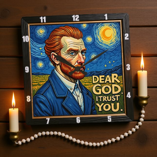 Reloj Cuadrado Inspirado: Querido Dios Confío en Ti (Subido por el creador)