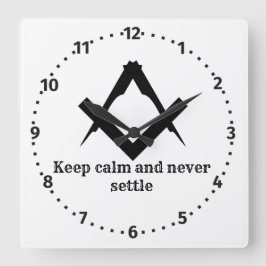 Reloj Cuadrado Inspirational phrase