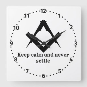Reloj Cuadrado Inspirational phrase