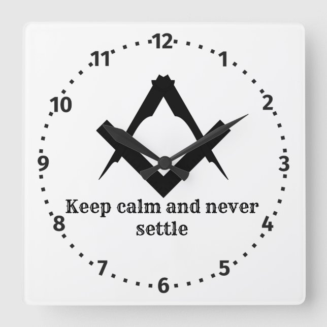 Reloj Cuadrado Inspirational phrase (Anverso)