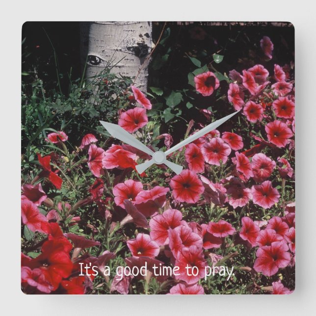 Reloj Cuadrado Inspirational Reminder to Pray (Anverso)
