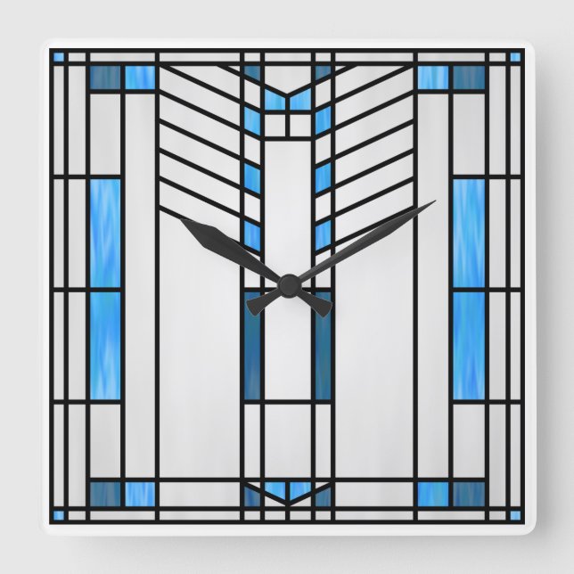 Reloj Cuadrado Interpretación Nº 1 del estilo de la escuela prima (Anverso)