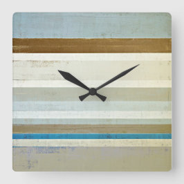 Reloj Cuadrado "Invente" el arte abstracto azul y beige
