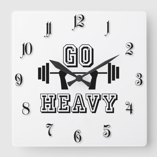 Reloj Cuadrado Ir pesado (Anverso)