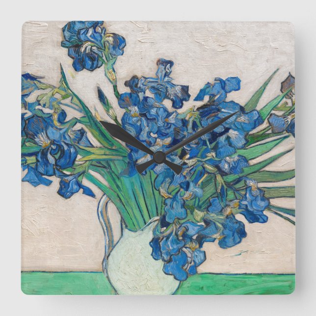 Reloj Cuadrado Irises, 1890 por Vincent van Gogh (Anverso)