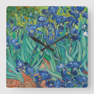 Reloj Cuadrado Irises de Vincent van Gogh