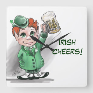 Reloj Cuadrado Irish Cheers! Square Wall Clock