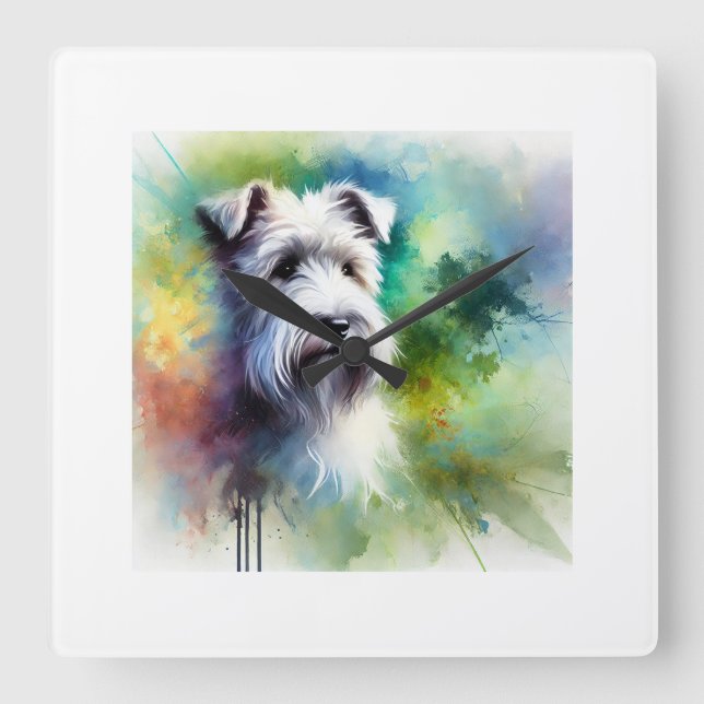 Reloj Cuadrado Irish Glen of Imaal Terrier 290824AREF108 - Waterc (Anverso)