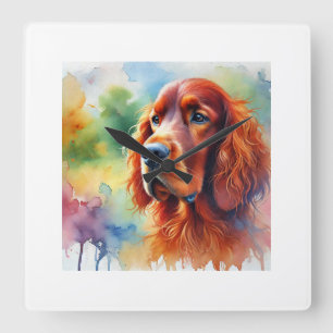 Reloj Cuadrado Irish Setter 251024AREF102 - Watercolor