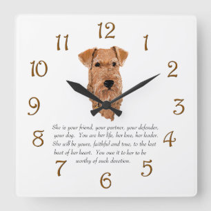 Reloj Cuadrado Irish Terrier Keepsake - mujer