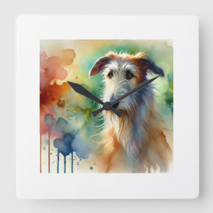 Reloj Cuadrado Irish Wolfhound 100924AREF150 - Watercolor