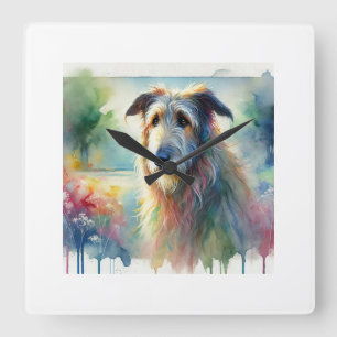 Reloj Cuadrado Irish Wolfhound in Nature 190924AREF110 - Watercol