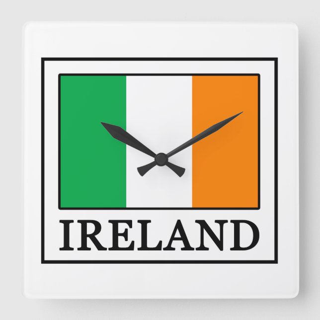 Reloj Cuadrado Irlanda (Anverso)