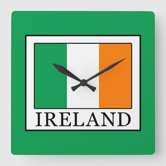 Reloj Cuadrado Irlanda (Anverso)