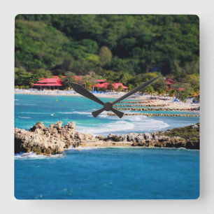 Reloj Cuadrado Isla Tranquila Paraíso Labadee Haití