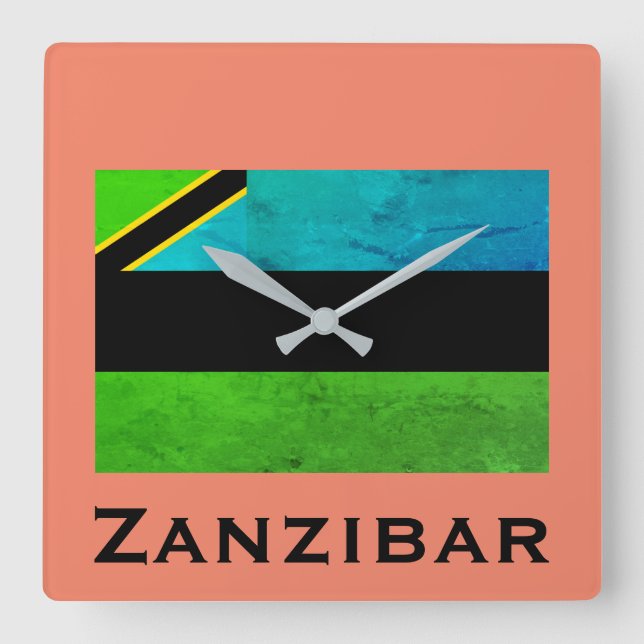 Reloj Cuadrado Isla Zanzíbar, Tanzania (Anverso)