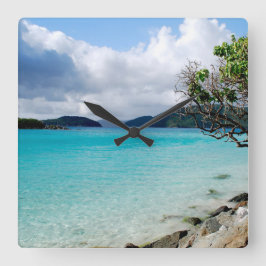 Reloj Cuadrado Island Time, Large Wall Clock