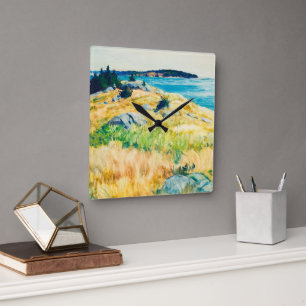 Reloj Cuadrado Islas Maine por Newell Convers Wyeth