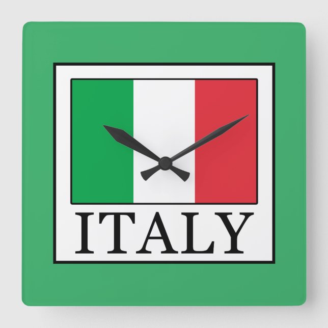 Reloj Cuadrado Italia (Anverso)