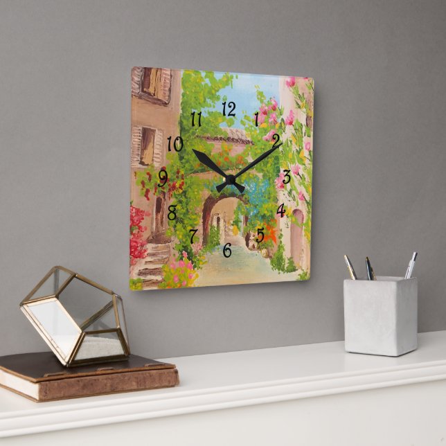 Reloj Cuadrado Italia (Oficina)