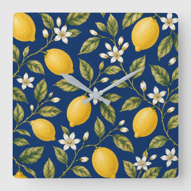 Reloj Cuadrado Italian Citrus Wall Clock (Anverso)
