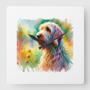 Reloj Cuadrado Italian Spinone Dog 260924AREF151 - Watercolor