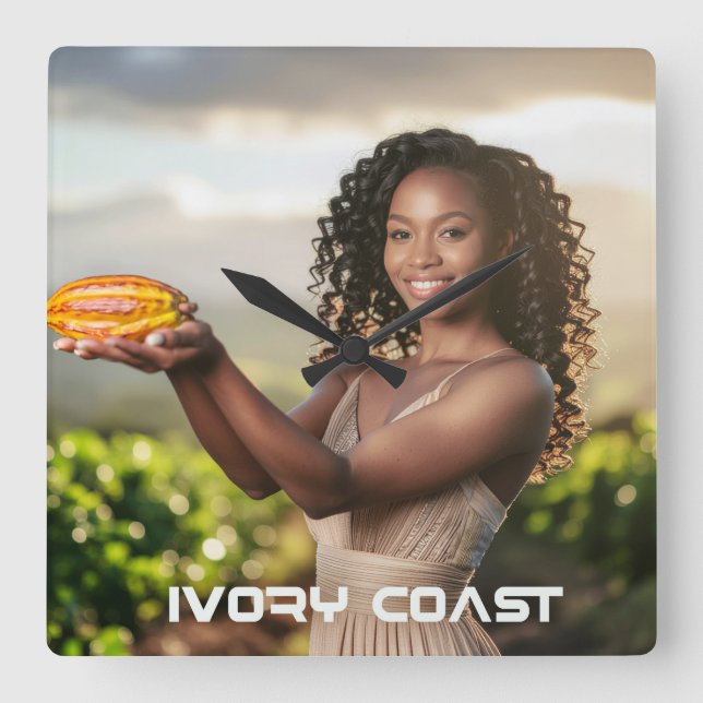 RELOJ CUADRADO IVORY COAST (Anverso)