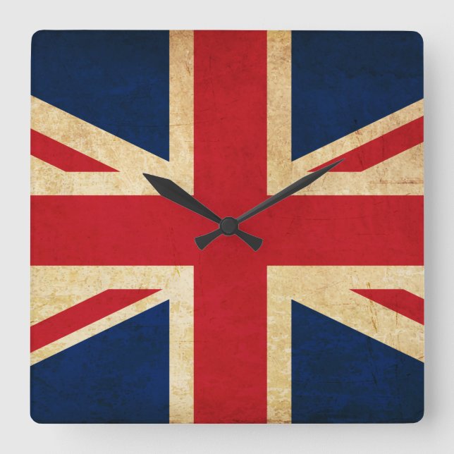 Reloj Cuadrado Jack de la Unión de Bandera del Reino Unido (Anverso)