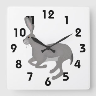Reloj Cuadrado Jack Rabbit Wall Clock