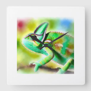 Reloj Cuadrado Jacksons chameleon 110924AREF103 - Watercolor