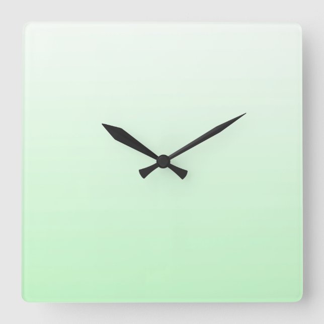 Reloj Cuadrado Jade verde claro de la pendiente claro poner verde (Anverso)