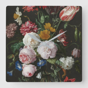 Reloj Cuadrado Jan Davidsz. De Heem - Vida fija con flores