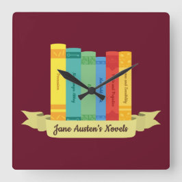 Reloj Cuadrado Jane Austen's Novels III