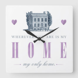 Reloj Cuadrado Jane Eyre - Mi único hogar - Casa