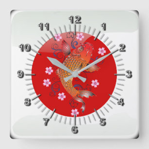 Reloj Cuadrado Japanese glossy flag