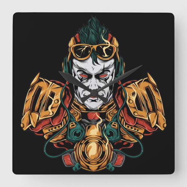 Reloj Cuadrado Japanese Robot (Anverso)