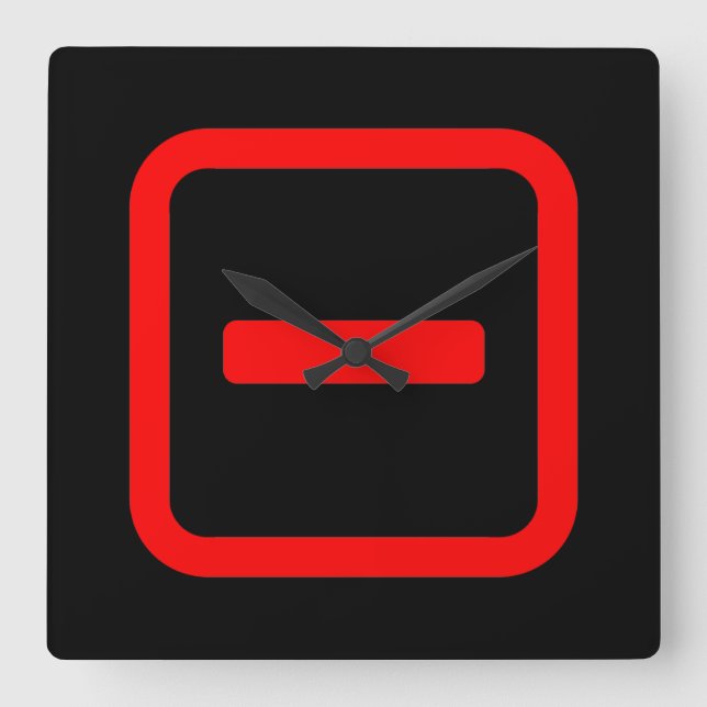Reloj Cuadrado Japonés Número Uno 一 【Ichi|Kanji (Anverso)