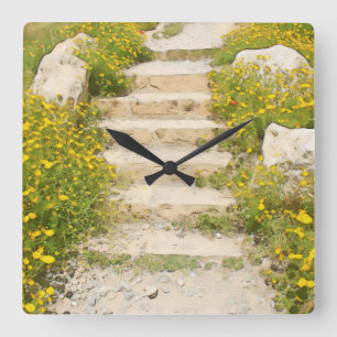 Reloj Cuadrado Jardín acuático