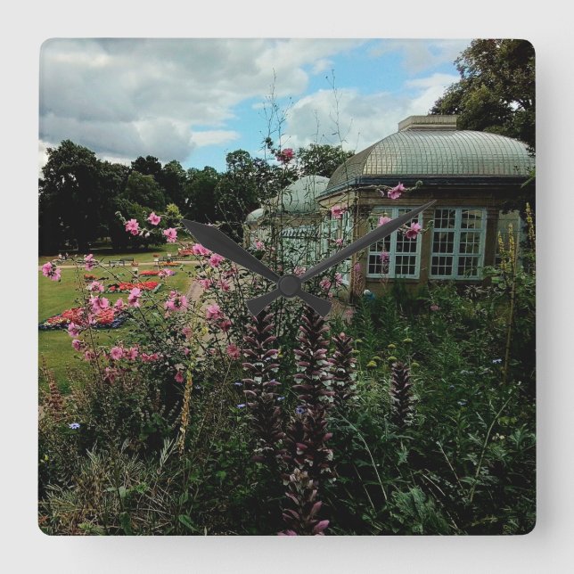 Reloj Cuadrado Jardín botánico (Anverso)