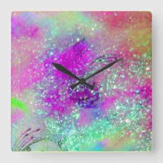 Reloj Cuadrado JARDÍN DE LAS SOMBRAS PERDIDAS - violeta rosa